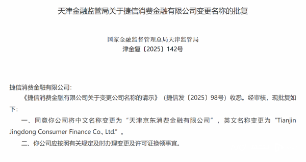 官网股票配资 捷信消金重组落幕, 正式更名为“京东消金”